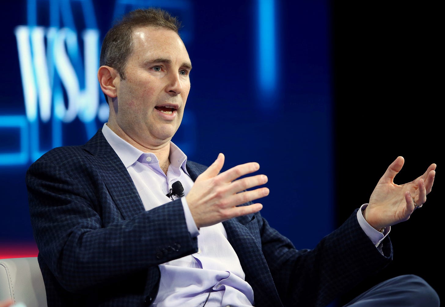 Andy Jassy, CEO Amazon Web Services, speaks at the WSJD Live conference in Laguna Beach, California, U.S., October 25, 2016.     REUTERS/Mike Blake/File Photo
