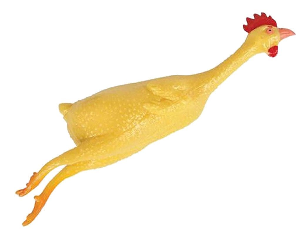 Large 8" Stretchy Rubber Chicken Stretch Toy Fidget - Novelty Toy ...