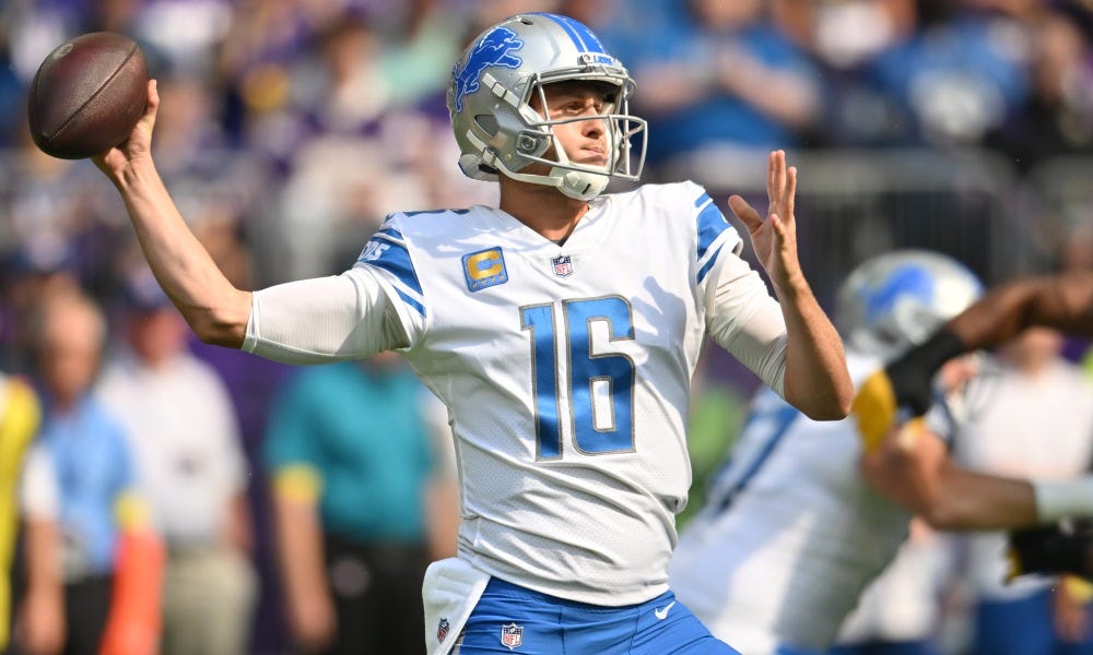 Lions QB Jared Goff is successfully throwing deep more often in 2022