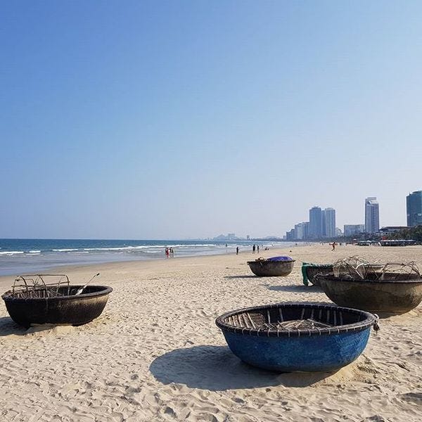 The beach at Da Nang, Vietnam.