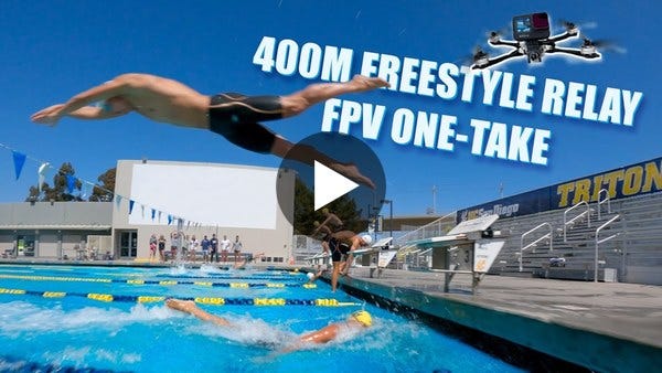400m Freestyle Swimming Relay - EPIC FPV One Take
