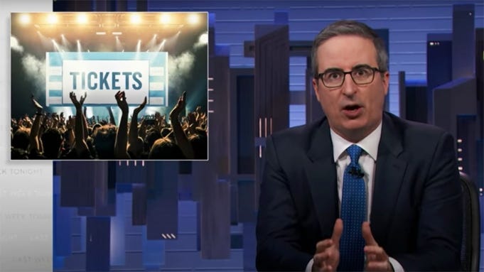 John Oliver Blasts Ticketmaster in Scathing Broadside Against Prices -  Variety