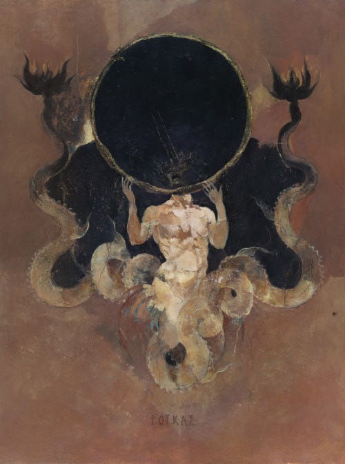 The Triton’s Mirror*, 2014
Acrylics on prepared paper, 55.7 x 41.5 cm
Denis Forkas – Spirits of the Mirror *unavailable