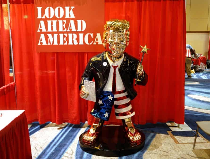 A statue of Donald Trump at the Conservative Political Action Conference (CPAC) in Orlando, Florida, 26 February 2021.