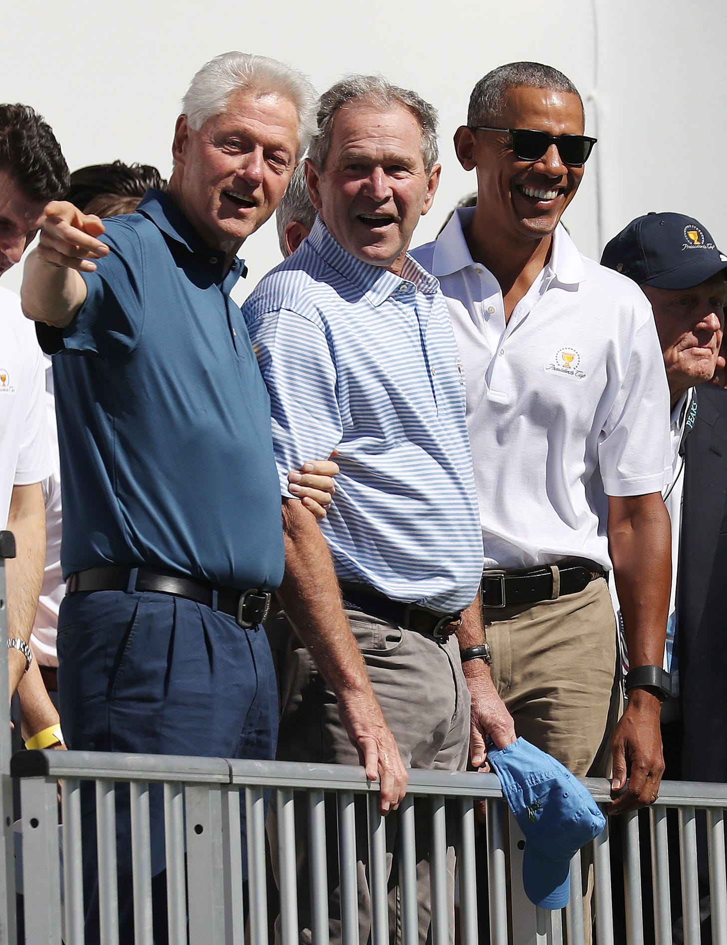 Barack Obama, Bill Clinton, and George W. Bush Went to the Presidents' Cup  Together | Teen Vogue