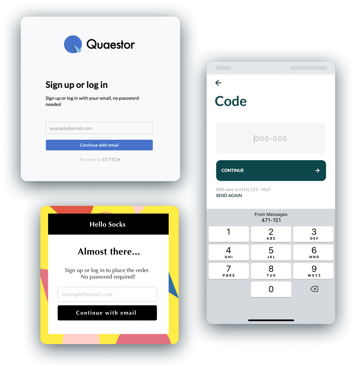 examples using Stytch for login