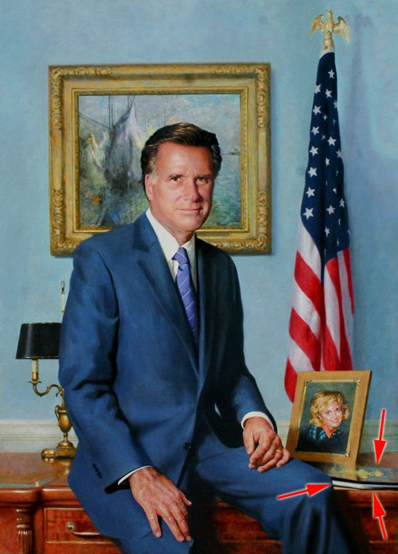 The Symbol Mitt Romney Demanded on His Official Gubernatorial Portrait
