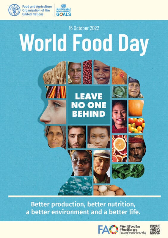 Poster for World Food Day.