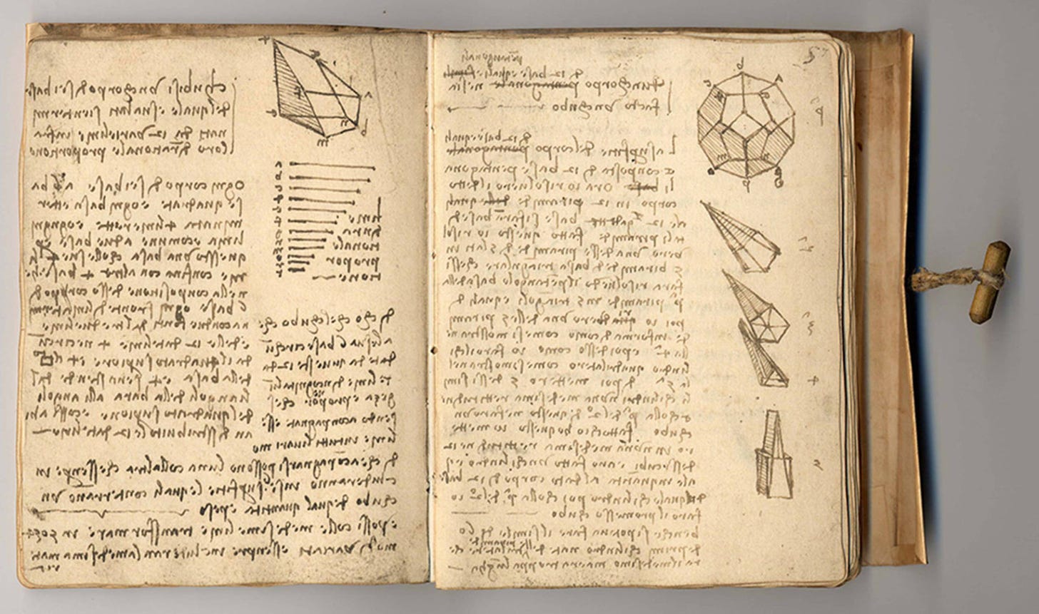 Codex Forster II, Leonardo da Vinci, late 15th – early 16th century, Italy. Museum no. Forster MS.141. © Victoria and Albert Museum, London
