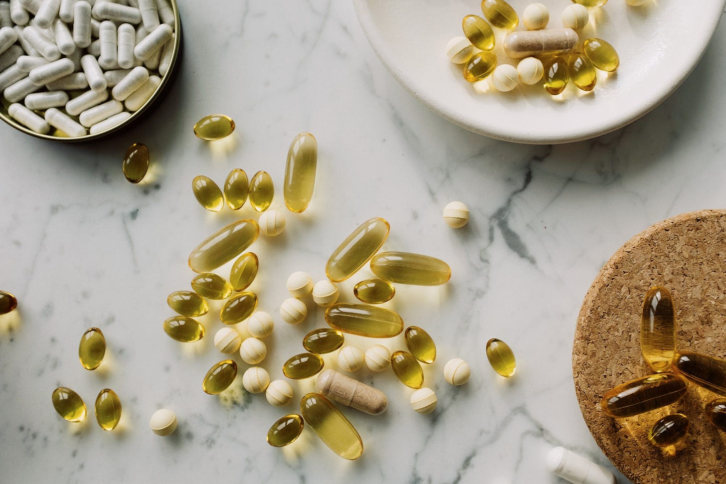 supplements on a table