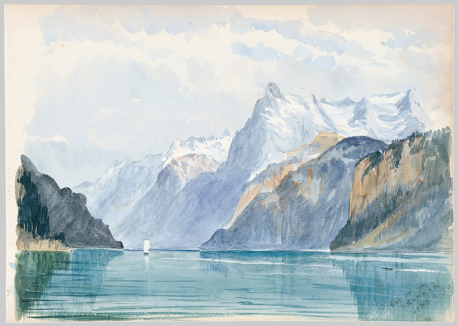 Bay of Uri, Brunnen (1870)