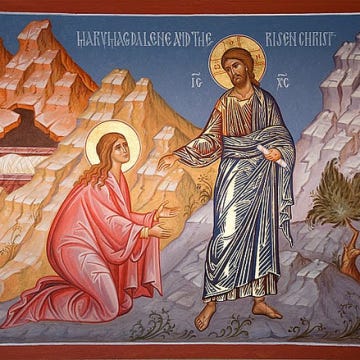 St. Mary Magdalene with Risen Christ – Icon – TOM PERNA