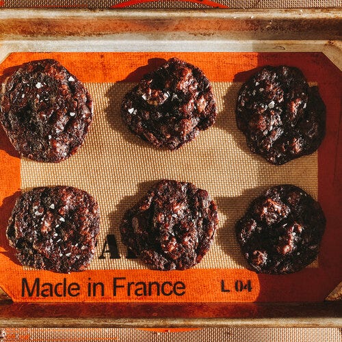 Tiny, Salty Chocolate Cookies (pg. 306, NF)