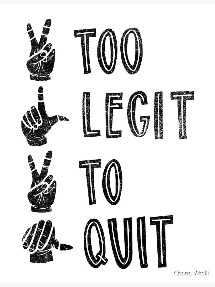 2 Legit 2 Quit - Hot Rod" Greeting Card for Sale by chanadawn33 | Redbubble