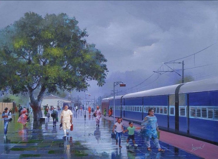Painting of Narendra Modi at railway station bags Rs 5 lakh at auction ...