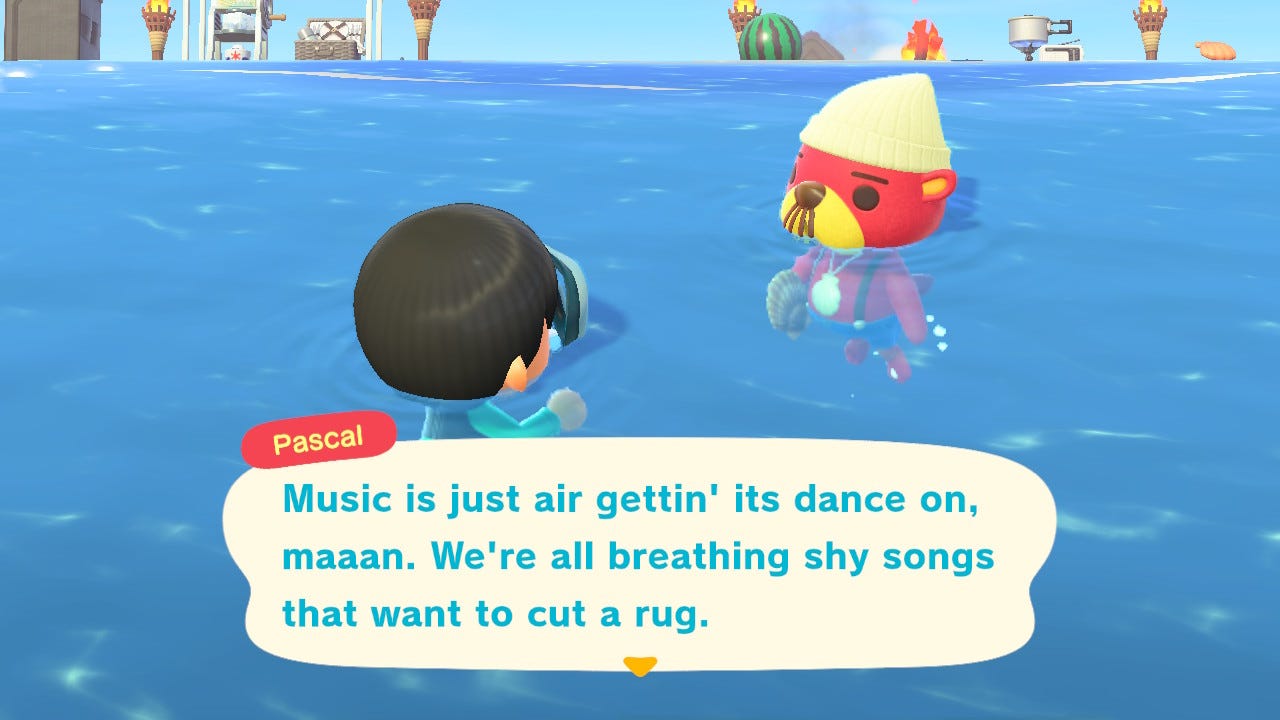 Pascal: "Music is just air gettin' its dance on, maaan. We're all breathing shy songs that want to cut a rug."