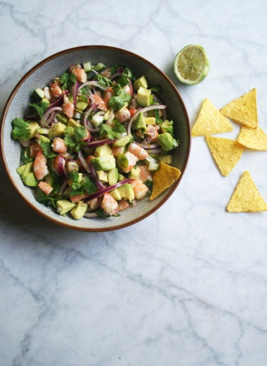 summer and prawn ceviche