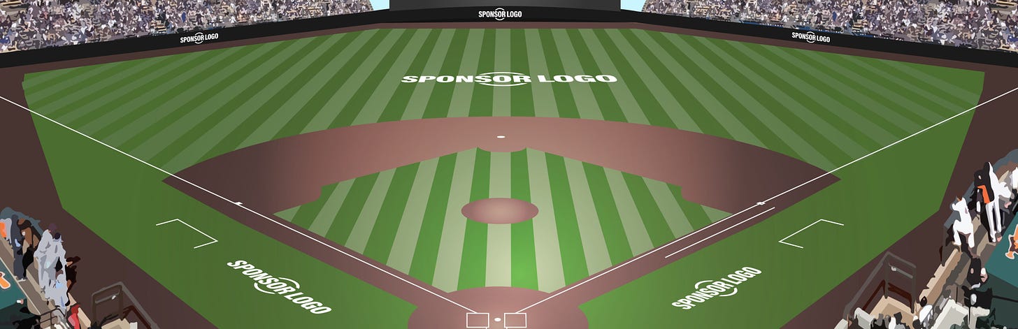 Virtual advertising for Baseball 