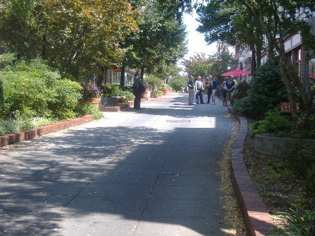 Looking east along the Main Street Plaza. I believe I took this photo about 1:30 or so. You can see one of Salisbury's finest in the photo on the left.