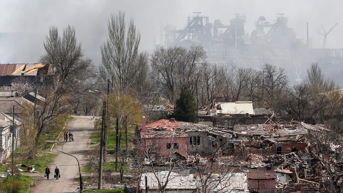 Thousands of Ukrainian Civilians Are Holed Up in a Steel Plant in Mariupol,  Officials Say - The New York Times