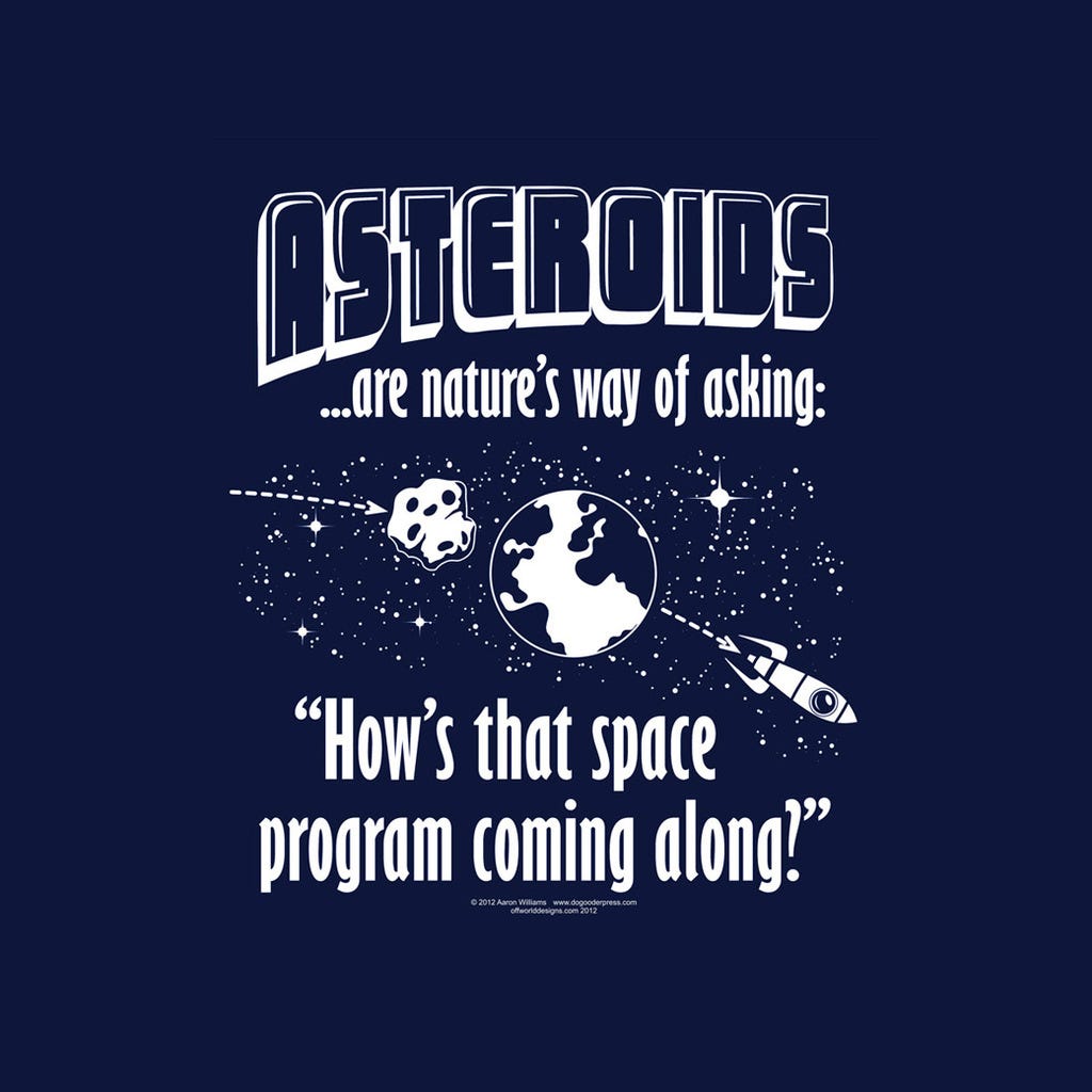 Asteroids Funny Space Program Tshirt Men&#39;s Unisex | Neil DeGrasse Tyson NASA