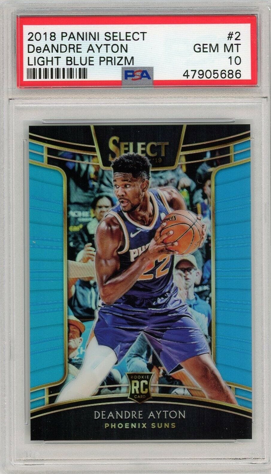 Image 1 - PSA 10 DeAndre Ayton 2018-19 Light Blue Prizm /299 RC Rookie Silver Concourse