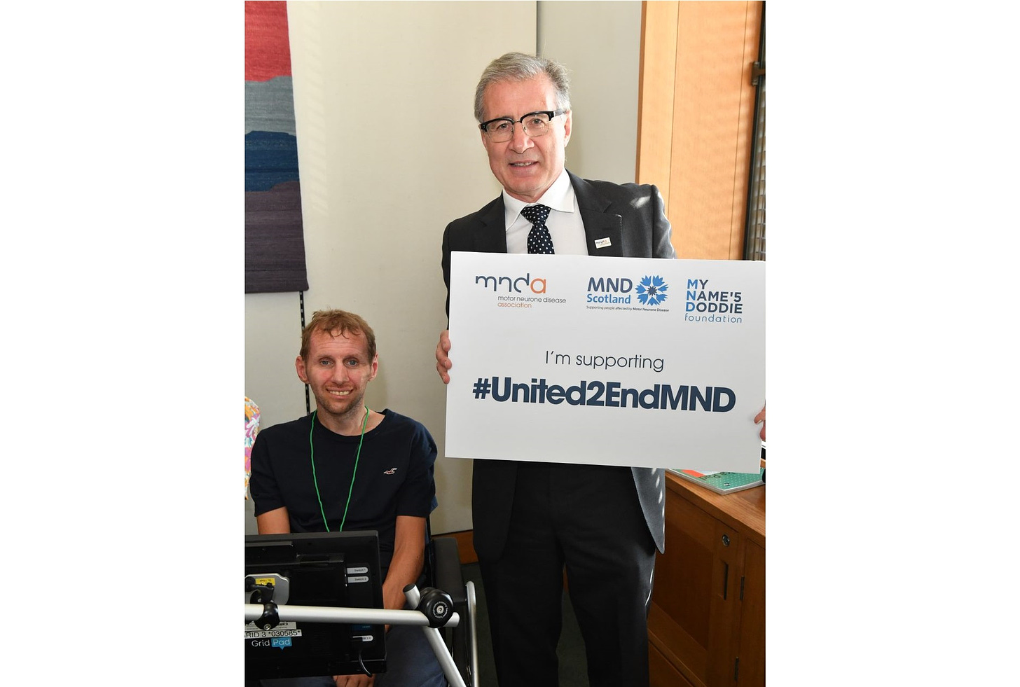 Rugby MP Mark Pawsey supporting the #United2EndMND campaign alongside rugby league legend Rob Burrow MBE, who has MND