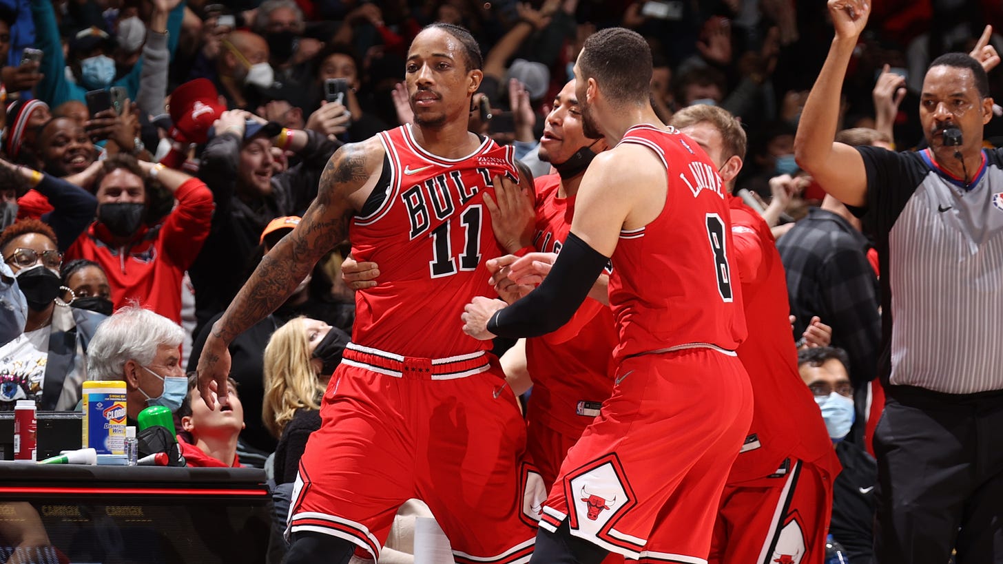 DeMar DeRozan leads Bulls past Wizards, makes NBA history with game-winner  on consecutive days | Sporting News India