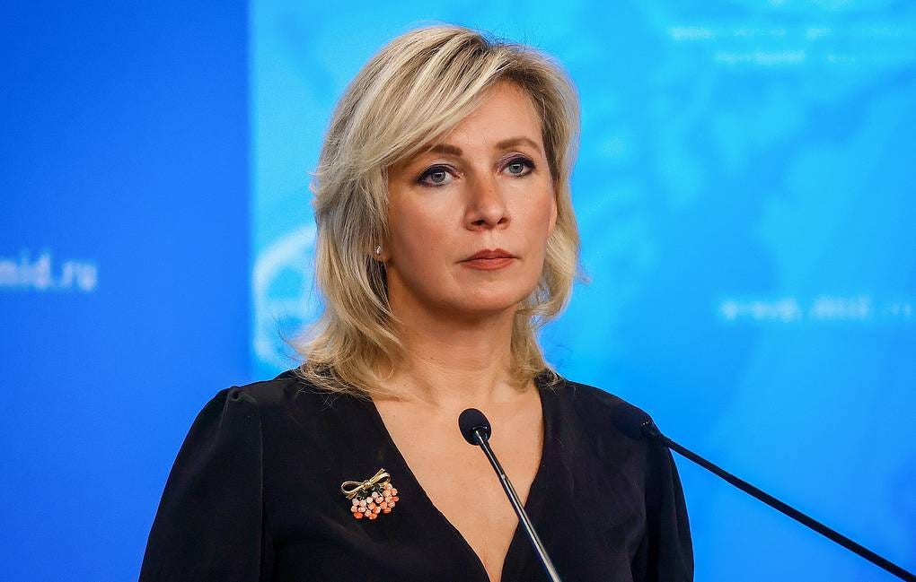Russian Foreign Ministry Spokesperson Maria Zakharova Russian foreign Ministry press service/TASS