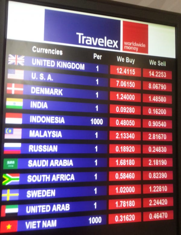 Whine Wednesdays: Ridiculous Travelex Foreign Exchange Rates ...