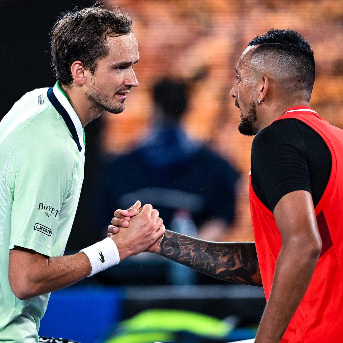 Daniil Medvedev sees off Nick Kyrgios and takes swipe at &#39;low IQ&#39; crowd |  Australian Open 2022 | The Guardian