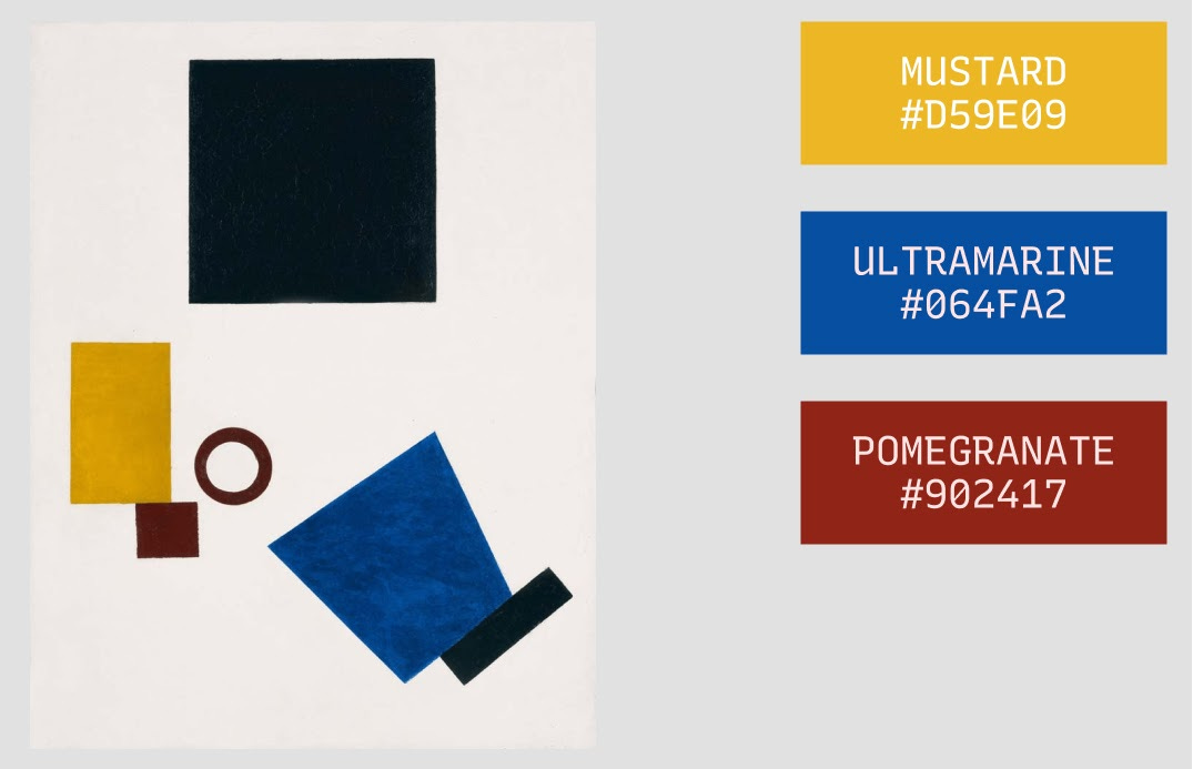 img: Suprematism painting by Kazimir Malevich, source: ArtSlant