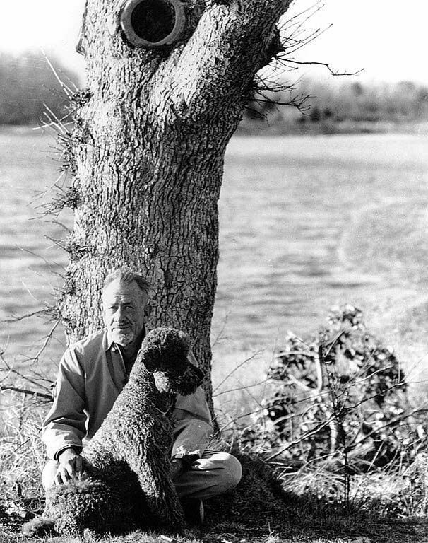 John Steinbeck and Charley his dog