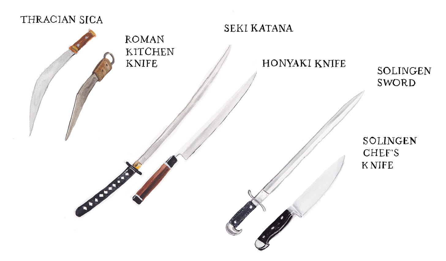 An Illustrated History of the Kitchen Knife | TASTE