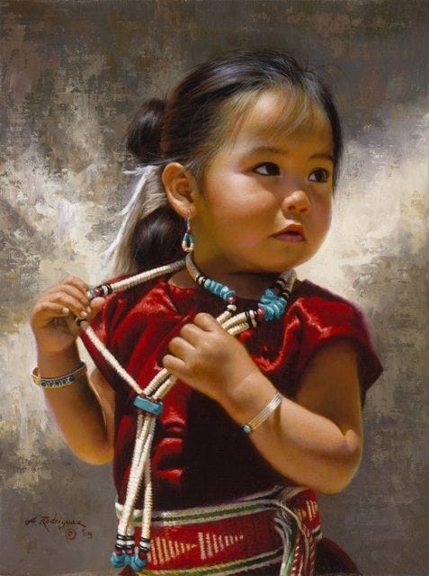American Indian little girl | Native american children, American indian  art, American children