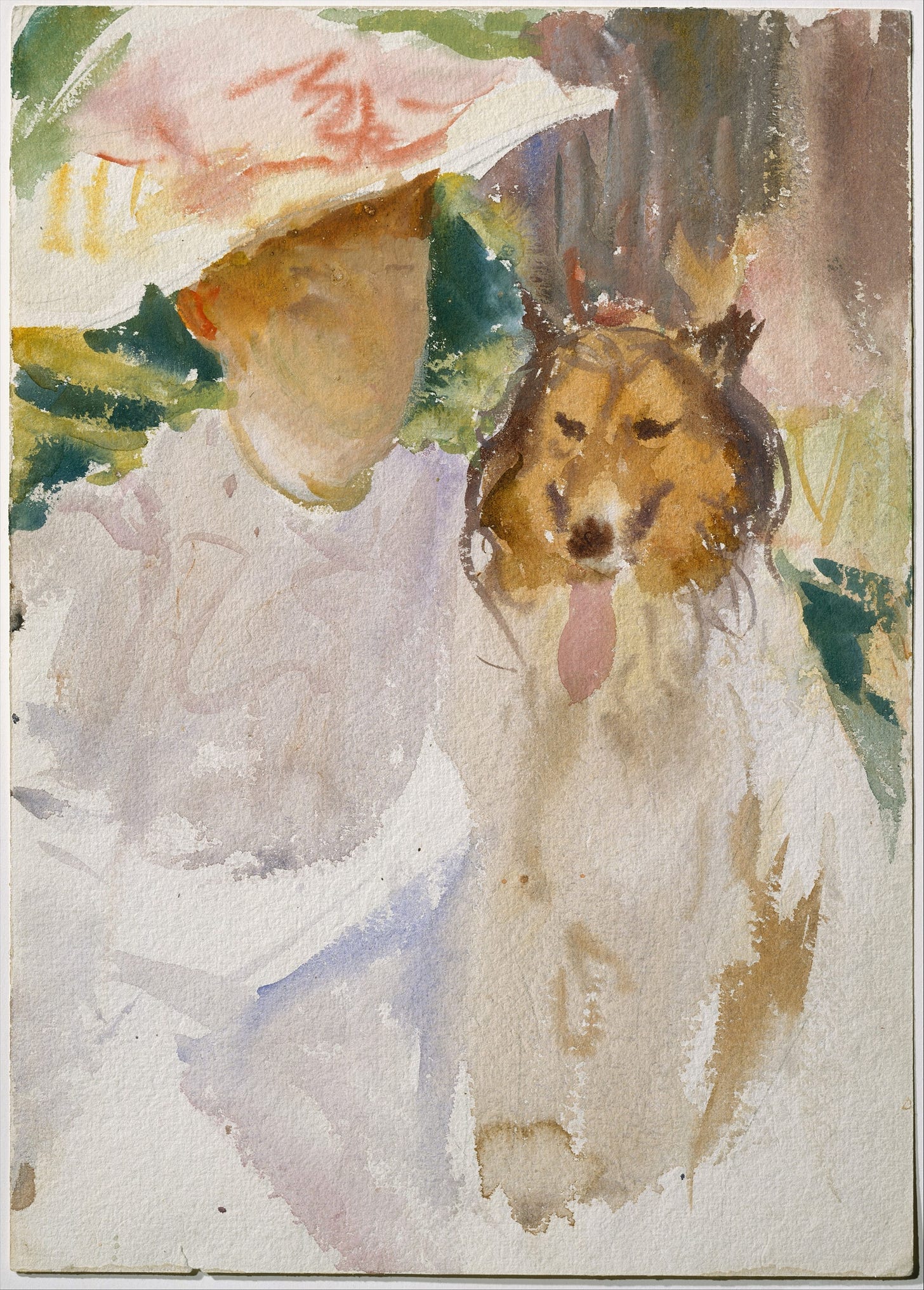 Woman with Collie (after 1890)