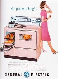 Resultado de imagen de cocina general electric 1950