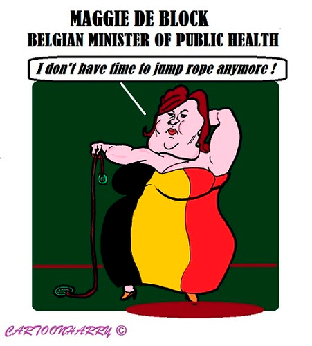 Maggie de Block By cartoonharry | Politics Cartoon | TOONPOOL