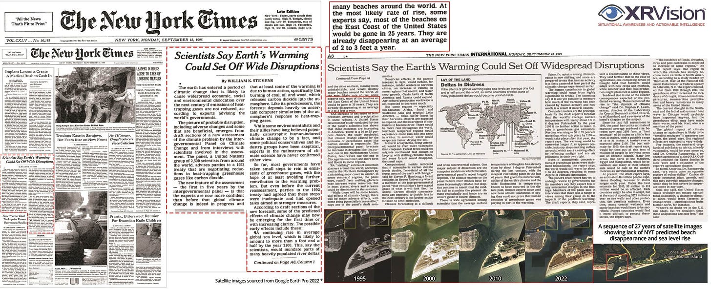 Komposit artikel New York Times pemanasan global 1995