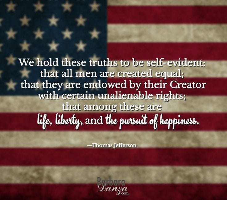 We hold these truths to be self evident; that all men are created equal; that they are endowed ...