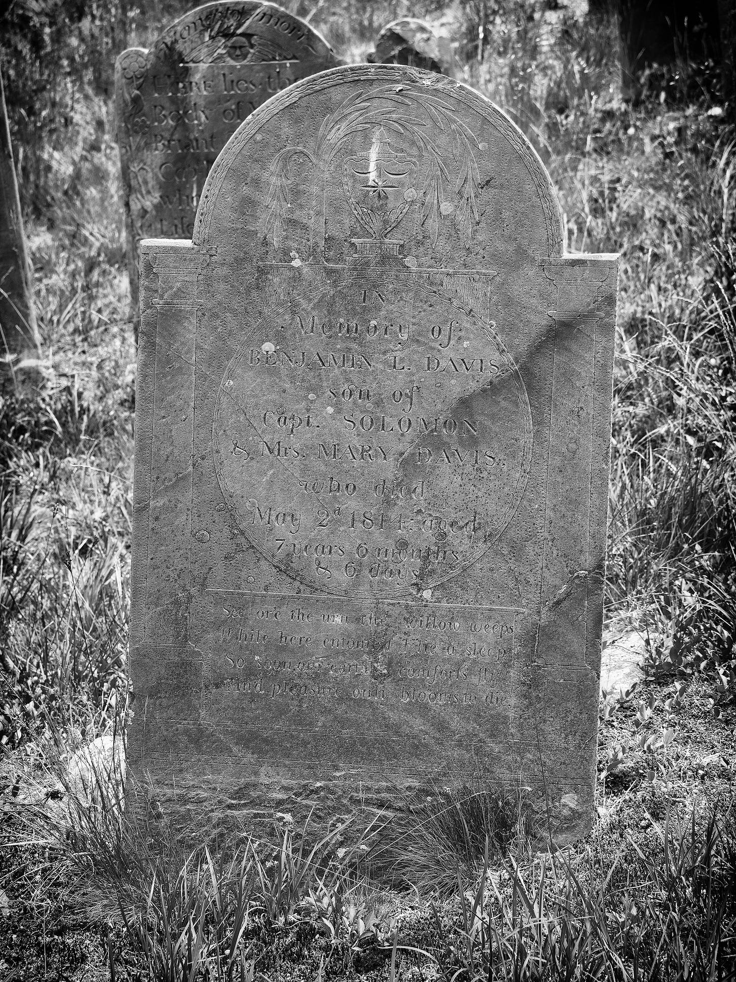 Gravestone of Benjamin L. Davis