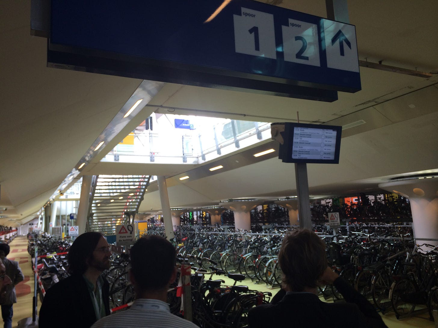 Bicycle parking at Train Station in Houton, Netherlands