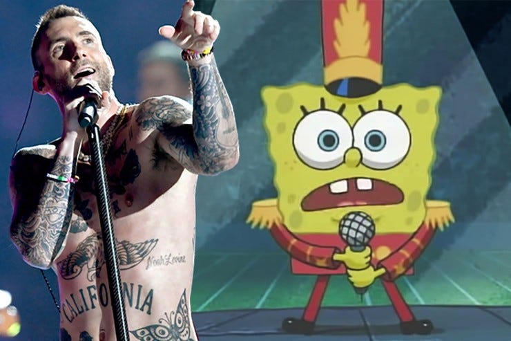 Adam levine spong bob