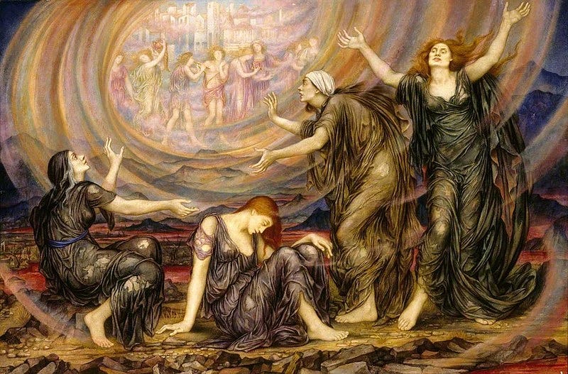 Image of The Mourners by Evelyn de Morgan