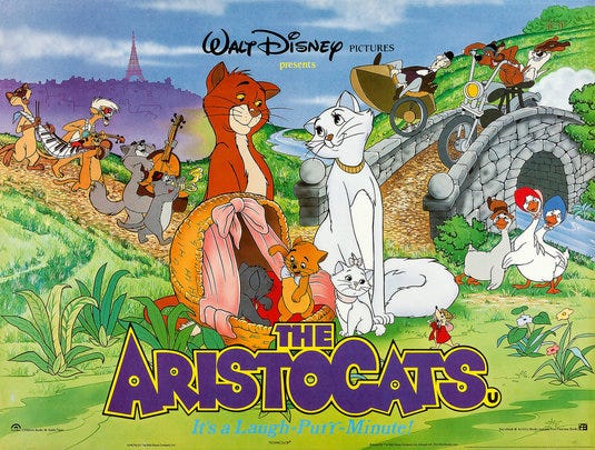 The AristoCats quad re-release poster