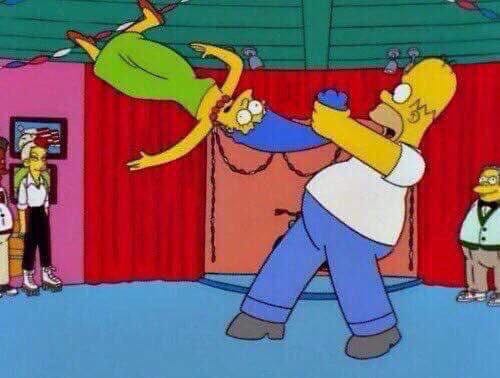 reaction pics 💯 &amp; more! on Twitter: &quot;Homer Simpson pulling Marge Simpson  by her hair https://t.co/KyX0oL05uh&quot; / Twitter