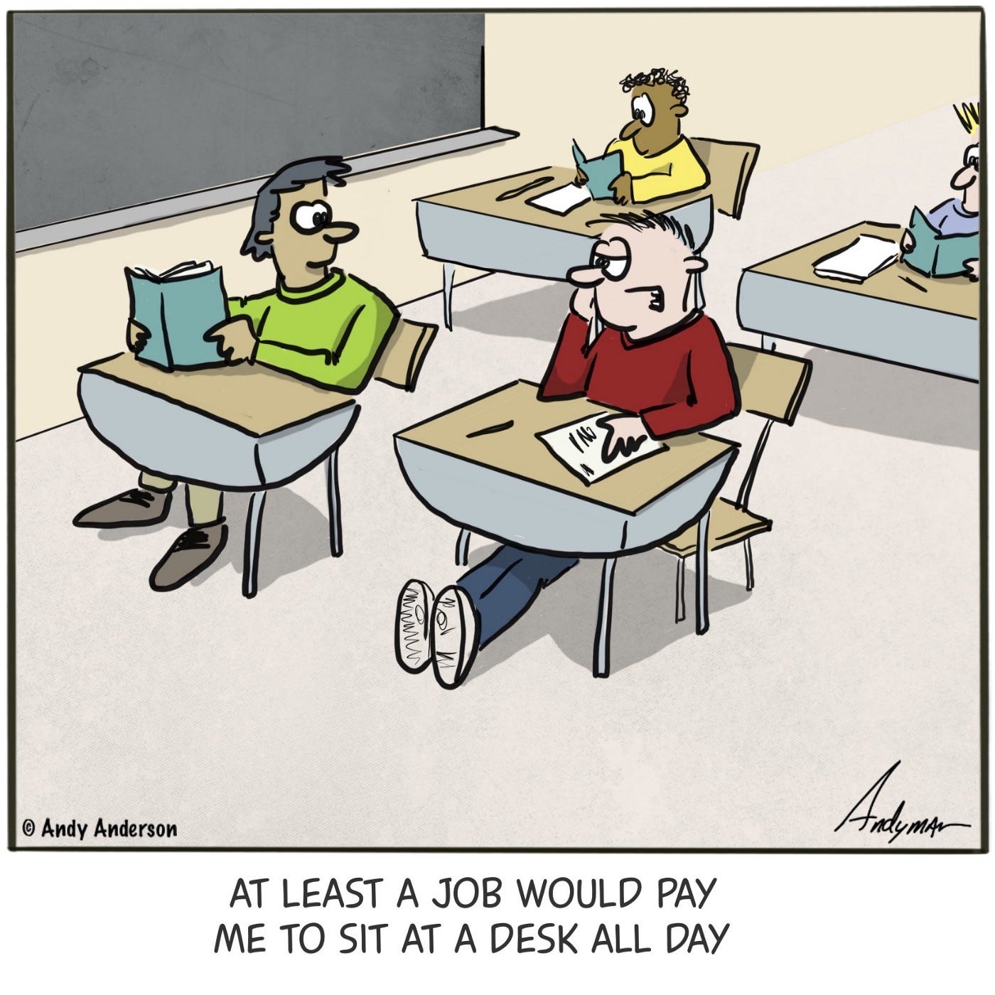 Whole new meaning to schoolwork… | by Andy Anderson | Andy Anderson Cartoons  | Medium