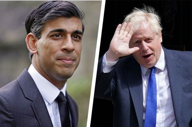 Rishi Sunak is Boris Johnson replacement favourite as search for next PM  begins - Cornwall Live