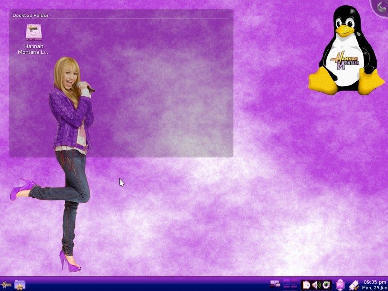 Hannah Montana Linux desktop