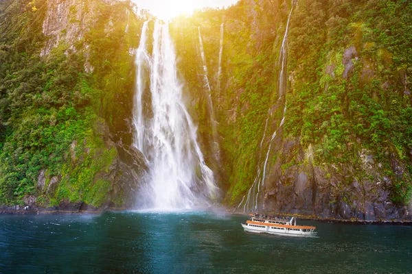 Stirling Falls at Milford Sound, New Zealand Stock Image Stirling Falls at Milford Sound, New Zealand Stock Image